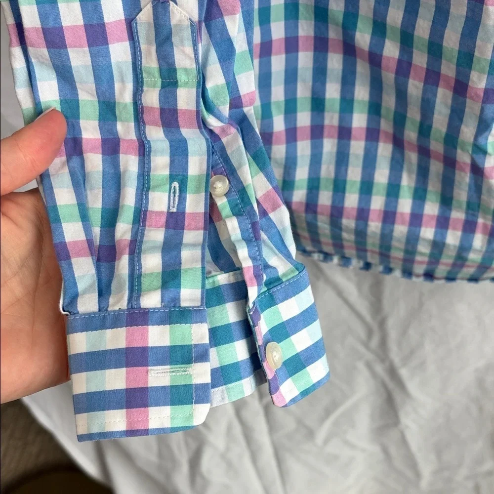 Vineyard Vines Boys Whale Shirt Pastel Plaid Button-down - XL(18)